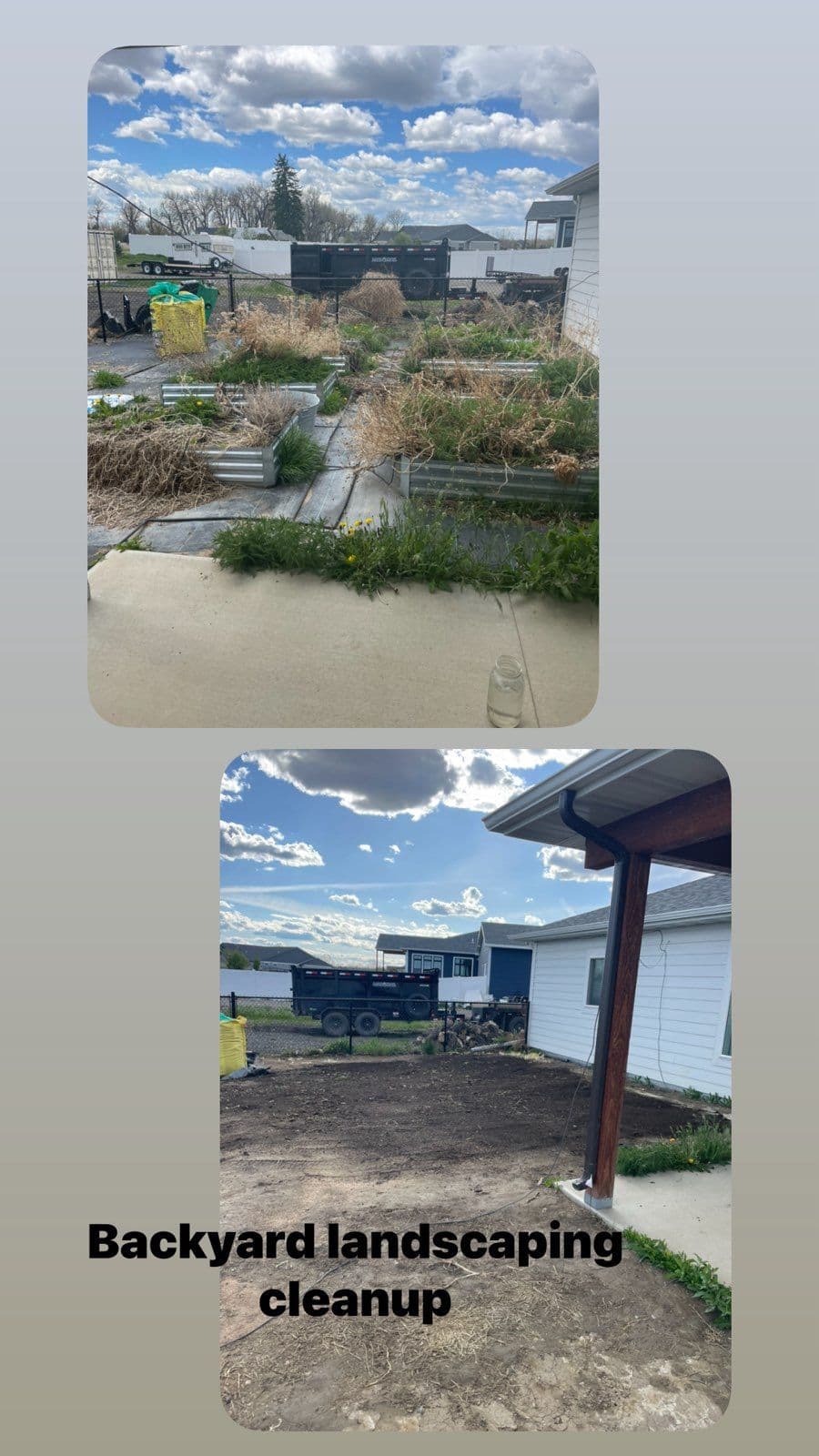 Laurel MT Backyard Cleanup Transformation image