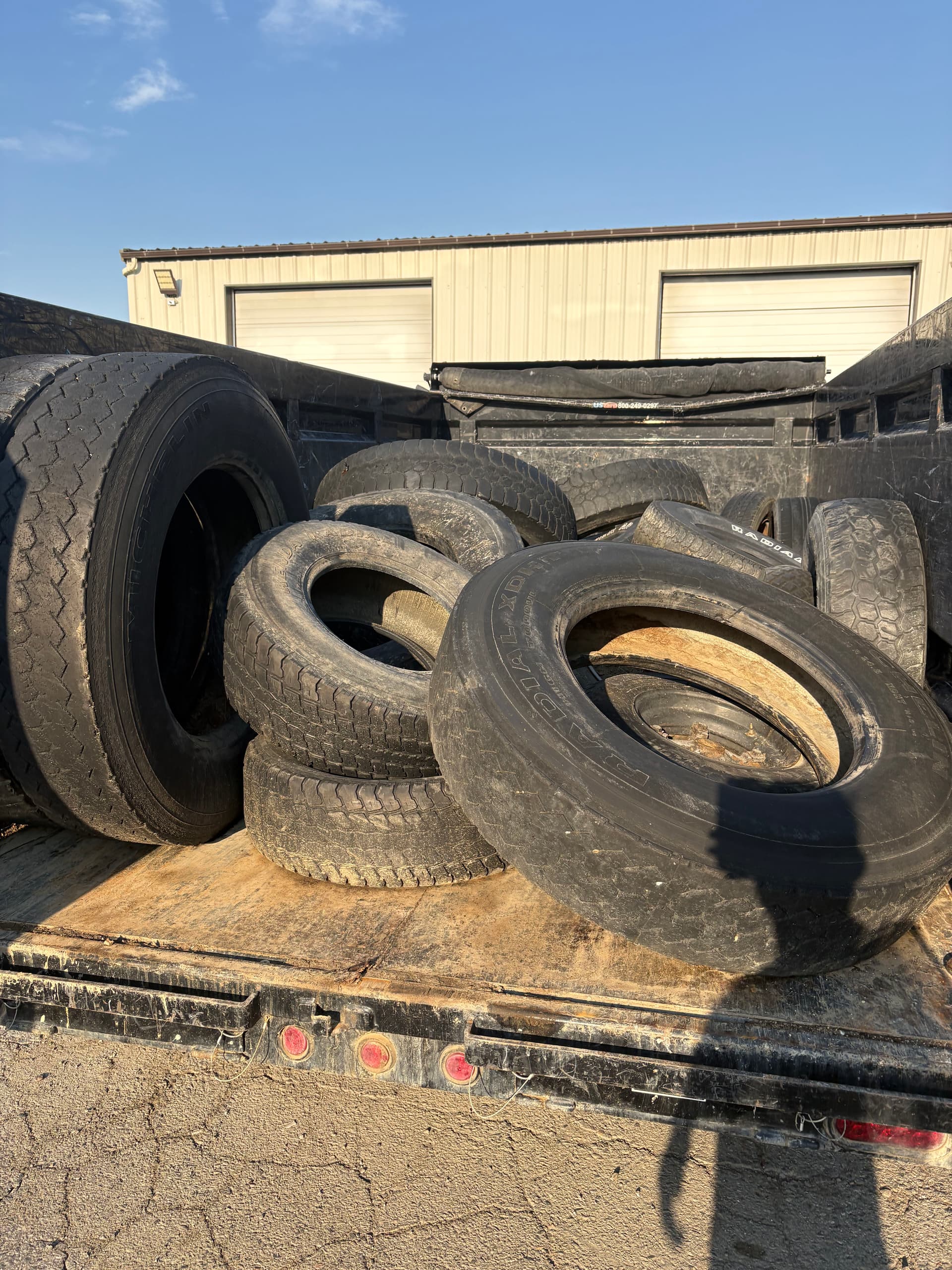 Full Trailer Load of Old Tires Hauled Off and Gone image